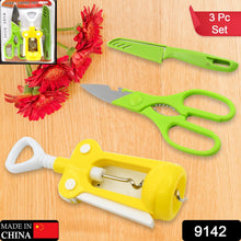 Multifunction Kitchen Tool Set – Stainless Steel & Plastic Knife and Scissors