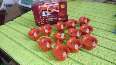 Water Sensor Diyas for Diwali Decoration, Diwali (12 Pcs Set)